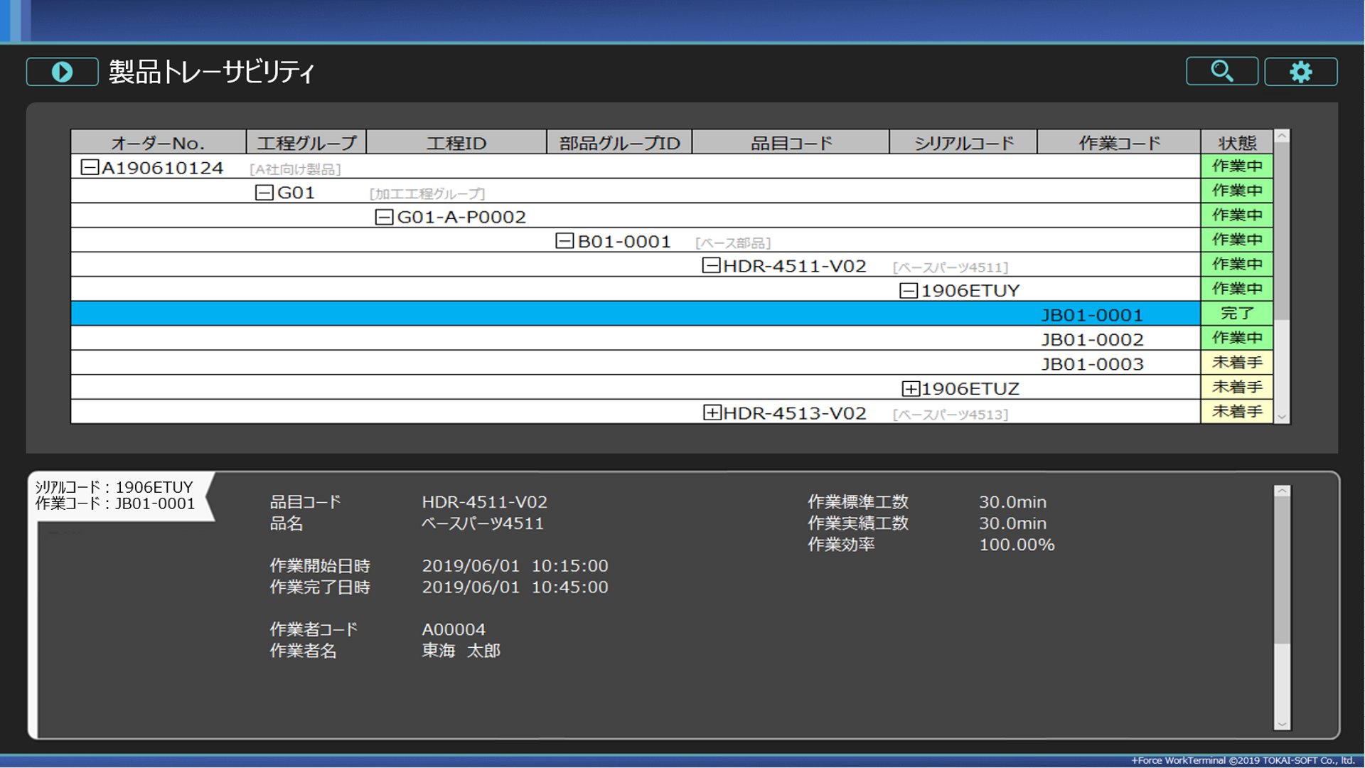 データ収集追跡管理